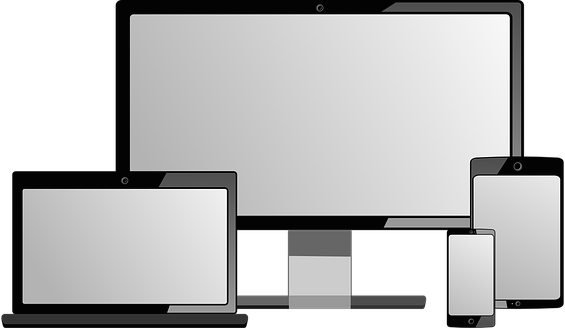 Desktop, laptop, tablet and phone
