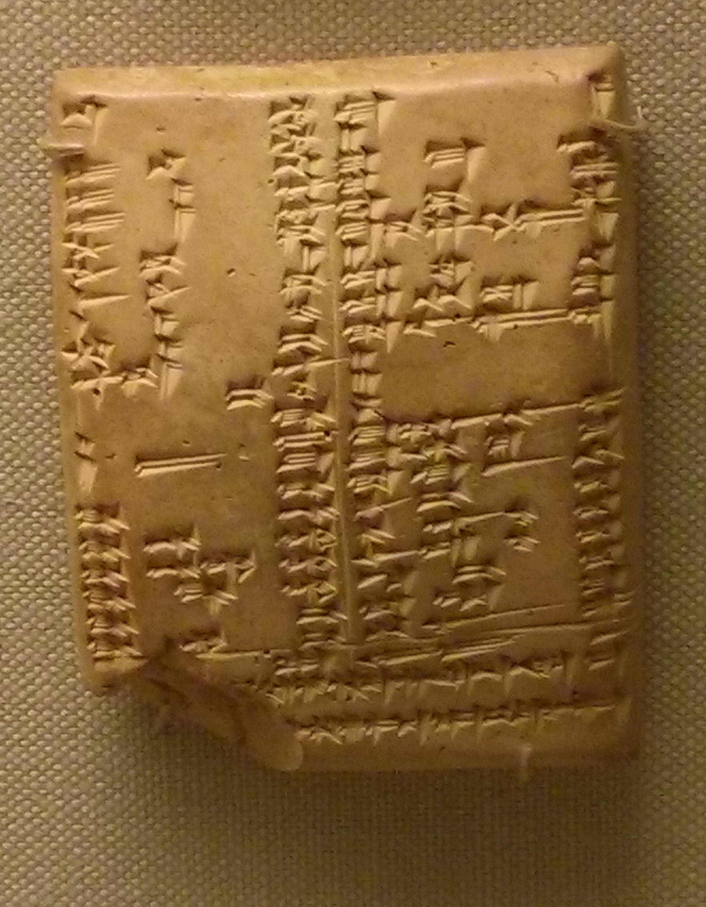 楔形文字の粘土板